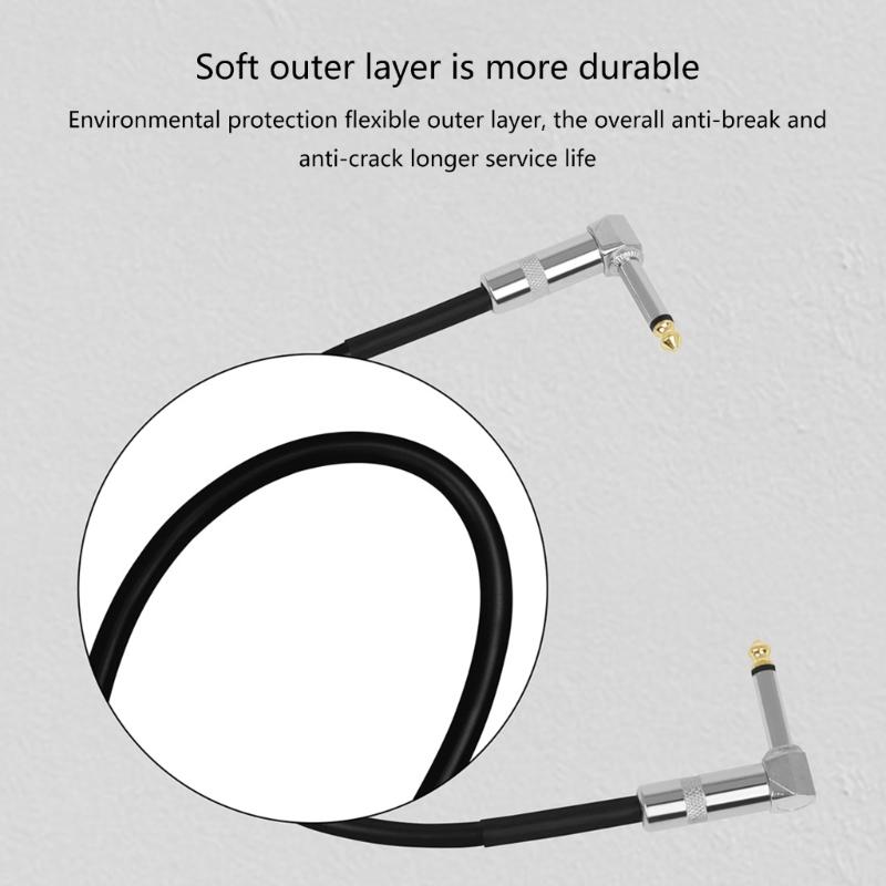 Guitar Effects Connection Cable 6.35 Monoblock Effects Connection Cable Shielded Monoblock Cable 15cm/30cm/50cm