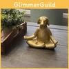 Creative Golden Yoga Dog Home Dcor Resin Art Decorative Piece For Modern Interiors