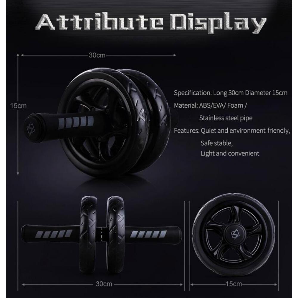 Колесо для упражнений на пресс Двойные колеса Роликовые тренажеры для фитнеса