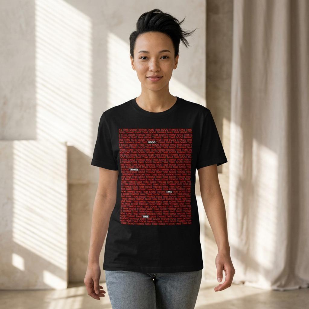 Emotional t-shirt with red brick wall motif