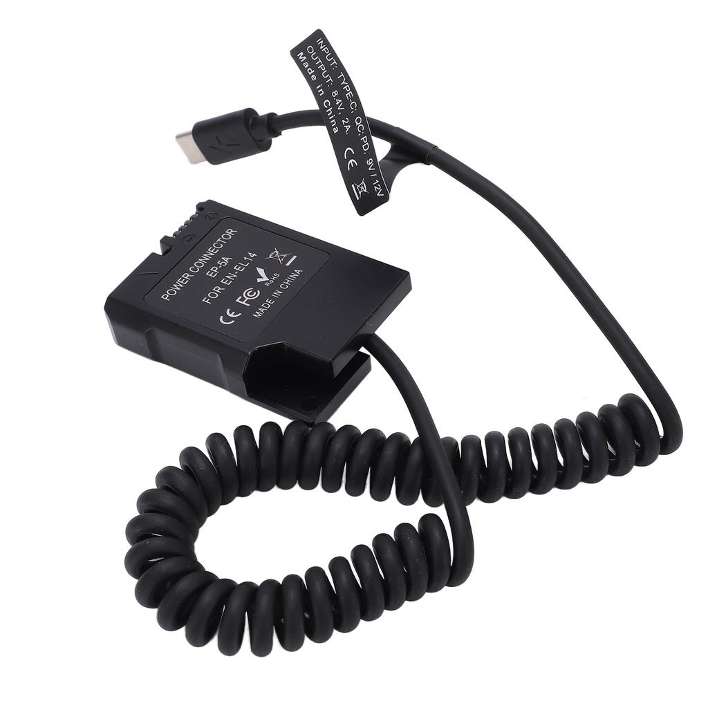 Адаптер питания типа C DC-муфта ENEL14 с полным декодированием для Nikon D5600 D5500