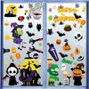 9 Sheets Window Stickers Halloween Party Static Mirror Clings Reusable Waterproof Glass Decals for Festival Decor