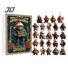 Christmas Party Favors Advent Calendar, Ape Series 24 Day Countdown Box with Xmas Gift Acrylic Pendants, Festive Tree Hanging Ornaments for