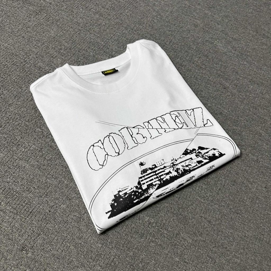 Cross-border American high street Alcatraz series ninja icon hand-drawn print casual loose short-sleeve T-shirt for men and women