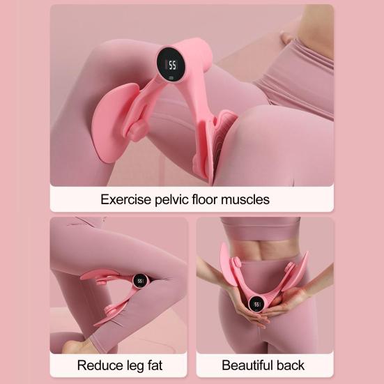 Thigh Master со счетчиком ЖК-дисплеем, 3 уровня регулировки, эргономичный тренажер для мышц тазового дна, для мужчин и женщин, для внутренней поверхности бедра, для ног, для тонизирования
