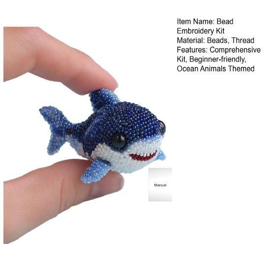 Octopus Bead Embroidery Kit DIY Ocean Animals Craft Set with Full-Color Instruction Sheet Bead Embroidery Starter Kit Gift for Craft Lovers Beginners