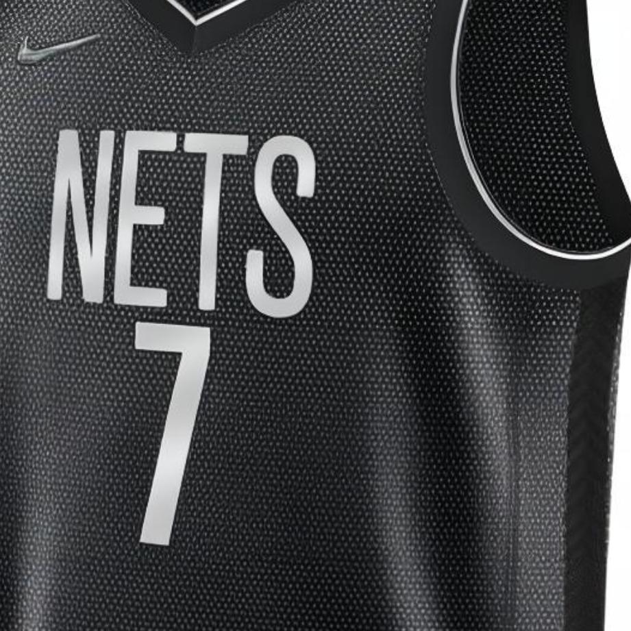 Nike Джерси НБА Бруклин Нетс Кевин Дюрант Черный Мужской Уличная одежда DH8057-010