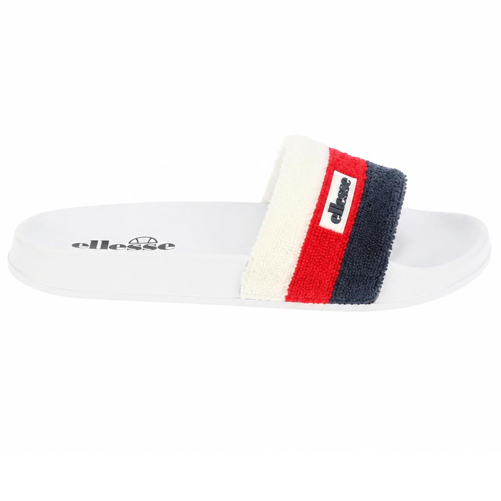 Ellesse Mens Triple Stripe Terrycloth Open Toe Slides