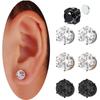 Jewelry For Men Women No Pierced Round Crystal Magnet Ear Clips Clip On Earrings Korean Ear Cuff