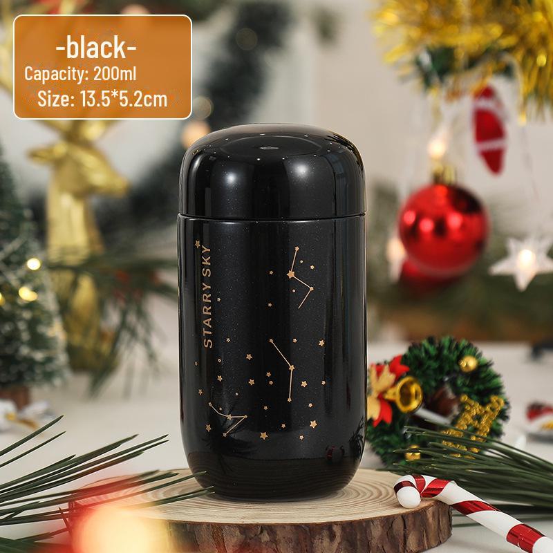 Мини-термос Starry Sky 304 из нержавеющей стали — модный и компактный с логотипом