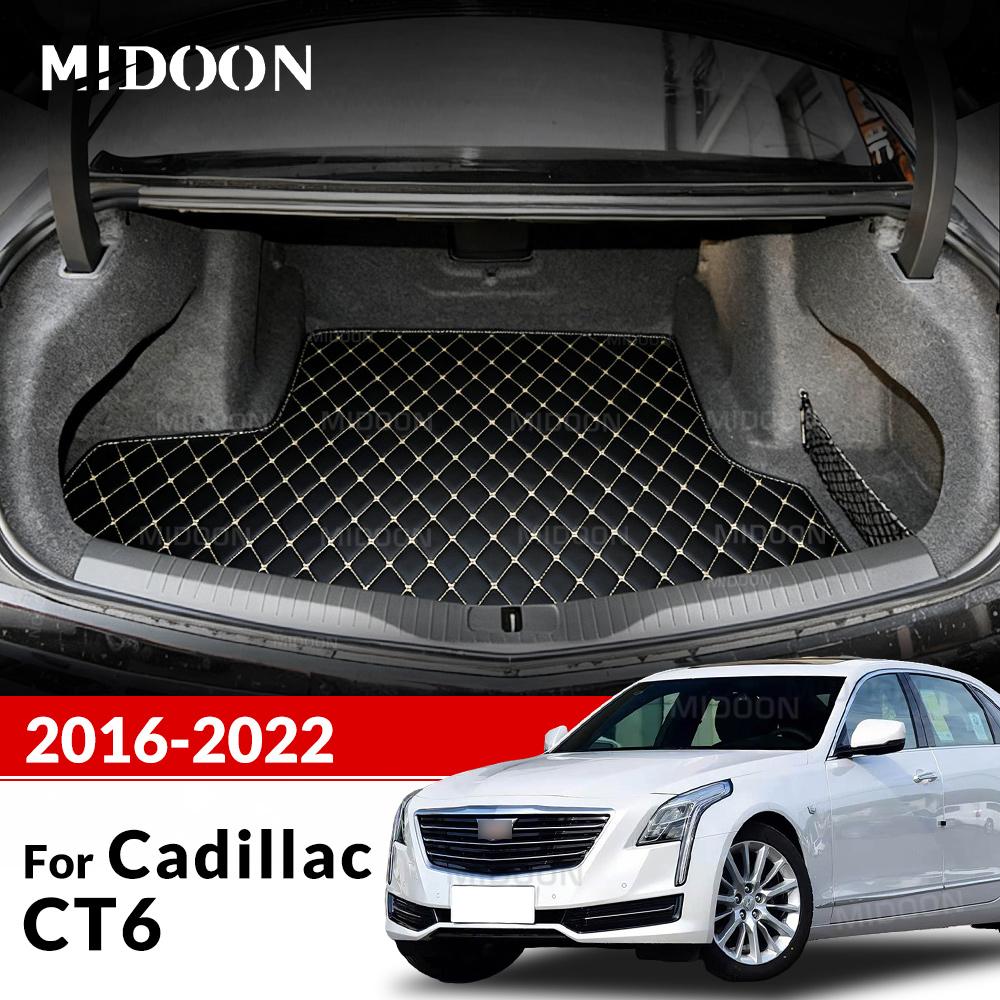 Car Trunk Mat For Cadillac CT6 2016 2017 2018 2019 2020 2021 2022 Custom Car Accessories Auto Cargo Liner Interior Decoration zknm51