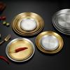 Обеденные тарелки ZISIZ из нержавеющей стали золотого цвета (10-Pack)