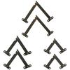 2Pcs Furniture Lift up Strut Lid Flap Stay Support Hinge Metal Lid Support Hinges Folding Support Hinges Easy to Install