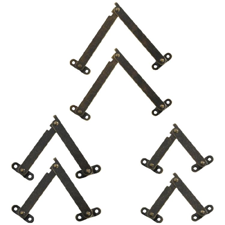 2Pcs Furniture Lift up Strut Lid Flap Stay Support Hinge Metal Lid Support Hinges Folding Support Hinges Easy to Install