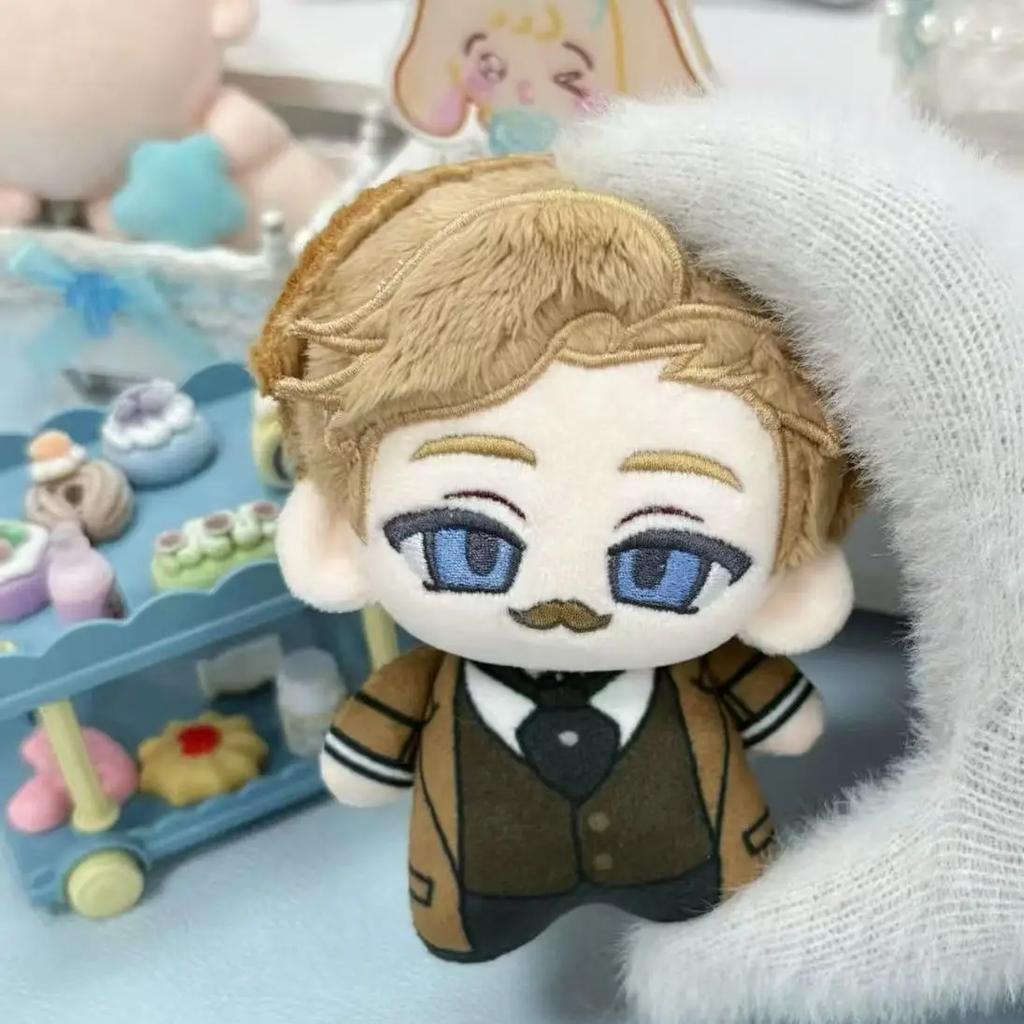 10Cm Mini Doll Sherlock Mini Plush Doll Kawaii Stuffed Toy Anime Figure Cosplay Plushie Keychain Pendant Collection Gift
