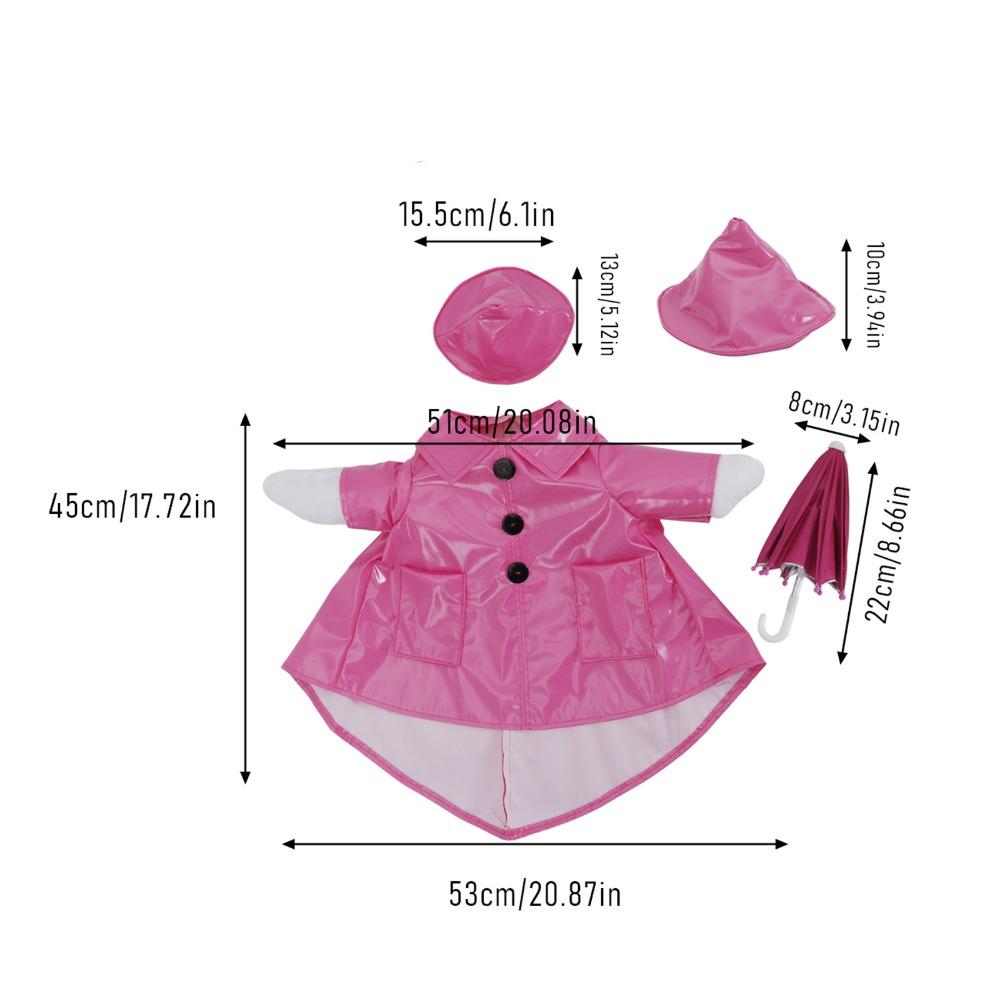 3Pcs/Set Cloth Material Goose Statue Outfits Porch Design Raincoat Style Garden Decoration Outfit Umbrella Hat