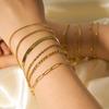 18k Gold-Plated DIY Bracelet Accessories: Versatile Stainless Steel Snake, Bone, Cross, or Cuban Chains - Exclusive Collection