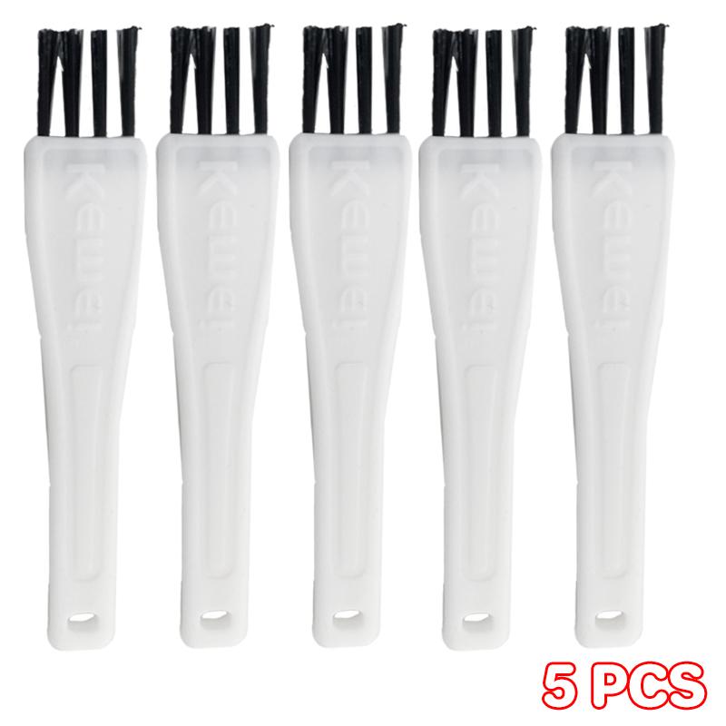 5pcs Shaver Brush Electric Razor Head Cleaning Trimmer Dust Remover Anti Static Nylon Bristles PP 8cm Handle Black Mini Cleaner