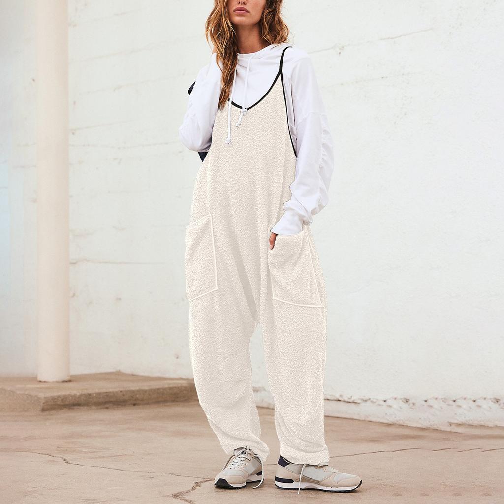 Женские флисовые комбинезоны, цельные комбинезоны, регулируемые лямки для чулок, теплые зимние пушистые лыжные брюки