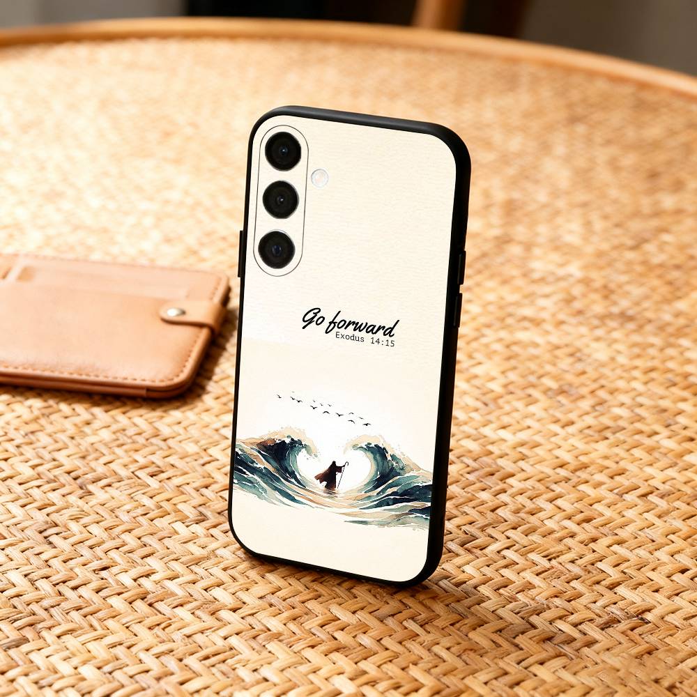 Чехол для телефона с библейским стихом Иисуса для Samsung A73,72,71,A52,51,40,41,A22,A32,31,A13, Мягкий черный корпус