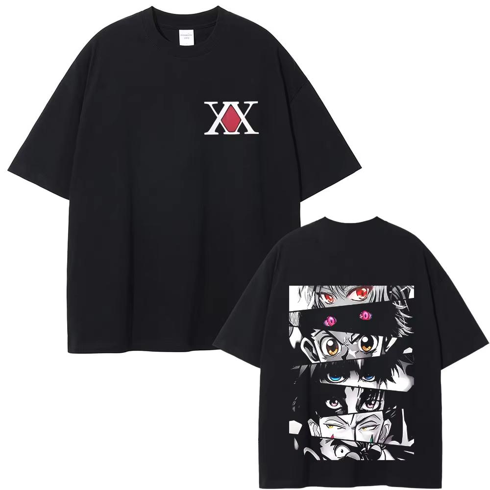 Anime Hunter X Hunter Eyes Graphic Printed Tshirt Mens and Womens Tshirt Mens Top Sports Tshirt 2026 Summer New Tee