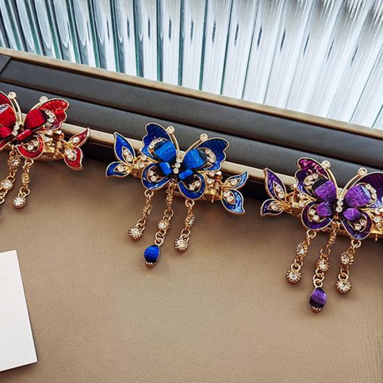 1/3 шт. заколки для волос в виде бабочек со стразами, кисточки для волос в виде бабочки, винтажные заколки-хвосты в стиле бохо, аксессуары для волос для женщин и девочек, принадлежности для укладки