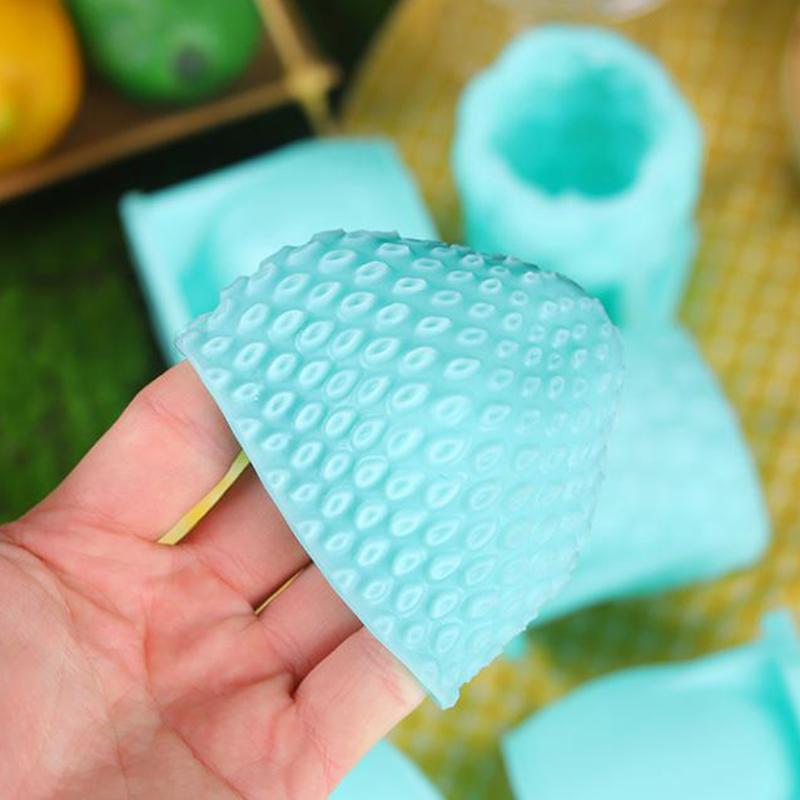 Безопасная для пищевых продуктов форма для мороженого в виде фруктов, 3D-дизайн клубники, манго, персика, легко извлекаемая, форма для торта, шоколада, желе, мыла, DIY