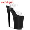 Women's Transparent High Heeled with Thin Heels and Fish Mouth Fashion Sandals Crystal Dance Shoes 23cm Heel 13cm Platform YKC