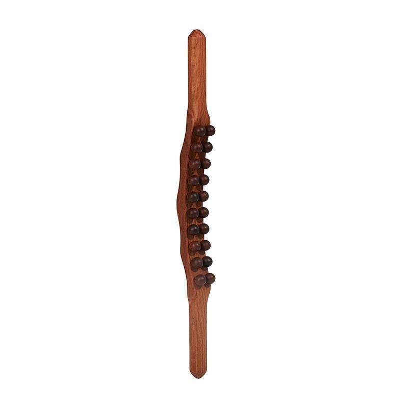 Массажный ролик Guasha Wood, 20/31 бусина, универсальные инструменты Gua Sha для шеи, талии, ног, скребковый лимфодренажный массажер