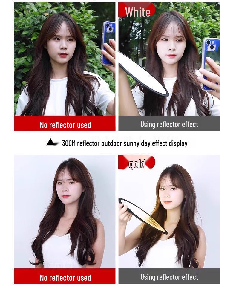 Портативный мини-отражатель: Складной фотодиффузор 4-в-1 для уличной фотографии