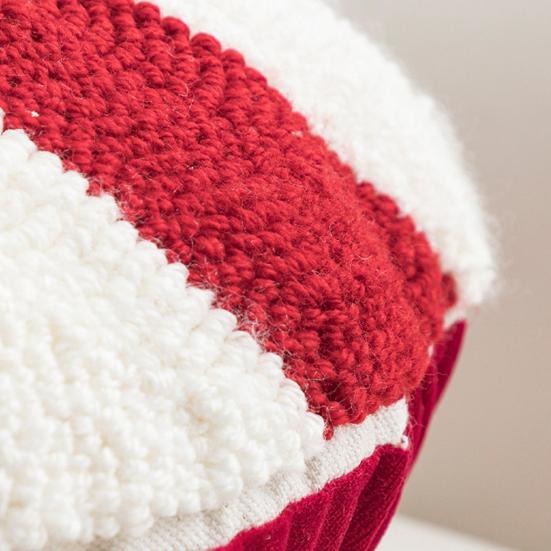 Рождественская подушка в форме сердца в форме леденца, яркий цвет, праздничная новогодняя вечеринка