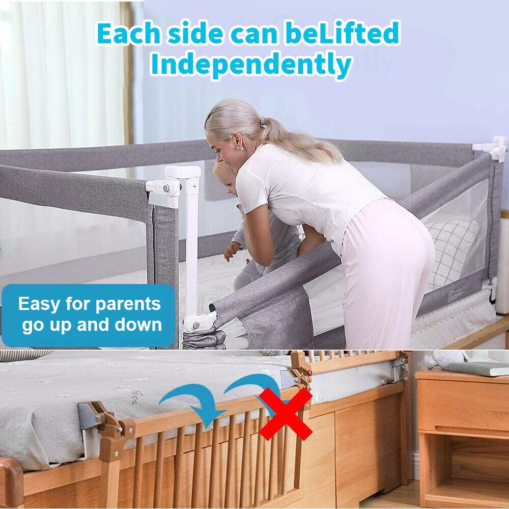 Baby Bed Guardrail Barrier for Kids Bed Safety Railing for Children Anti-Fall Security Fence Protective Barrier 150/180/200cm