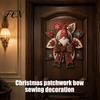 Farmhouse Holiday Decor Diy Christmas Quilt Bow DIY Sewing Kit, 3D Handmade Decorative Ornament, Pre-cut Handcraft Materials Fabric And Step-by-Step