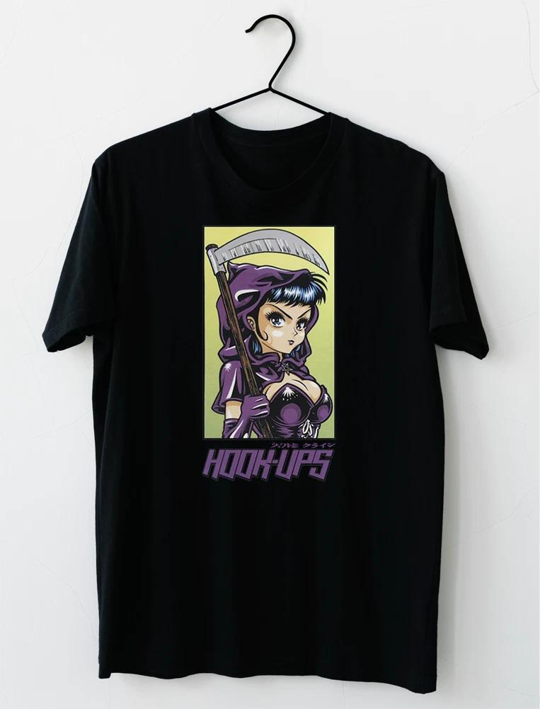 Hookups Skateboard Grim Reaper Girl T-Shirt S-2XL