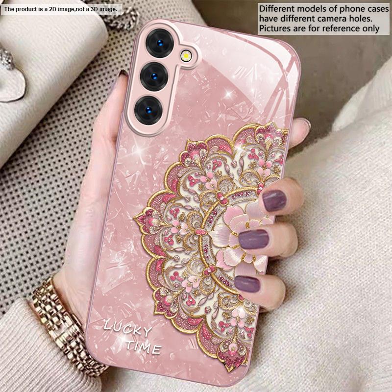 Ароматная Золотая Мандала Для Samsung S26 S22 S8 S9 S10 S20 Ultra S21 Pro S22 Plus S23 FE S24Ultra S25 Edge S24+ Стеклянный Чехол Для Телефона