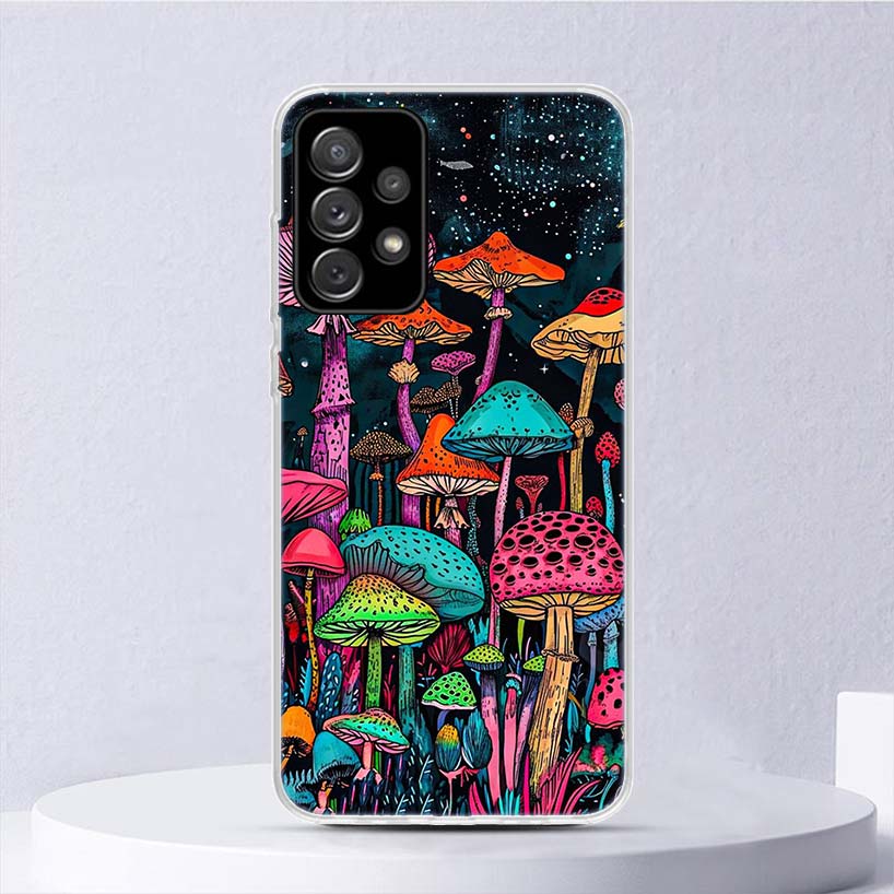 Чехол-кошелек с рисунком грибов для Samsung Galaxy A52 A42 A32 A22 A12 A02S Чехол для телефона A50 A51 A70 A71 A41 A31 A21S A40 A30 A20E