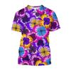 Fashion Casual Poland Pansy Printed T-shirty Cottagecore Aesthetic T-shirts Hawaiian Holiday Oversized Unisex Tees Men Streetwear