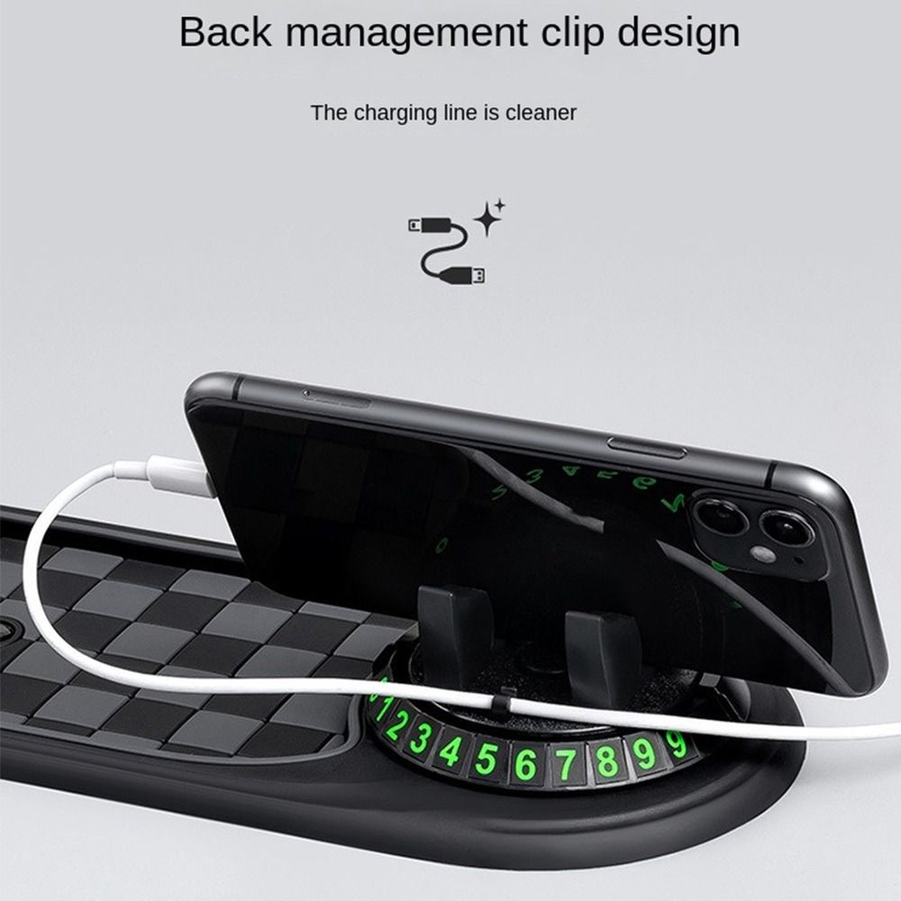 with Parking Number Plate Parking Number Plate Rotatable Anti slip Phone Pad  Car Center Console