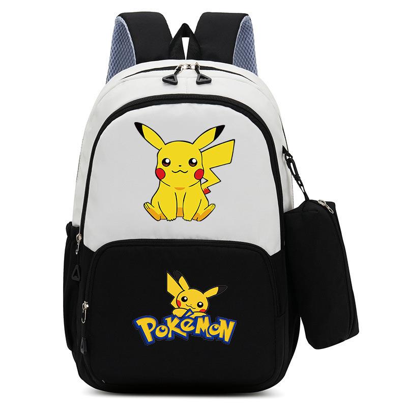 Pokemon Cartoon Printed Backpack Pencil Bag Elementary School Student Junior School Bag Backpack