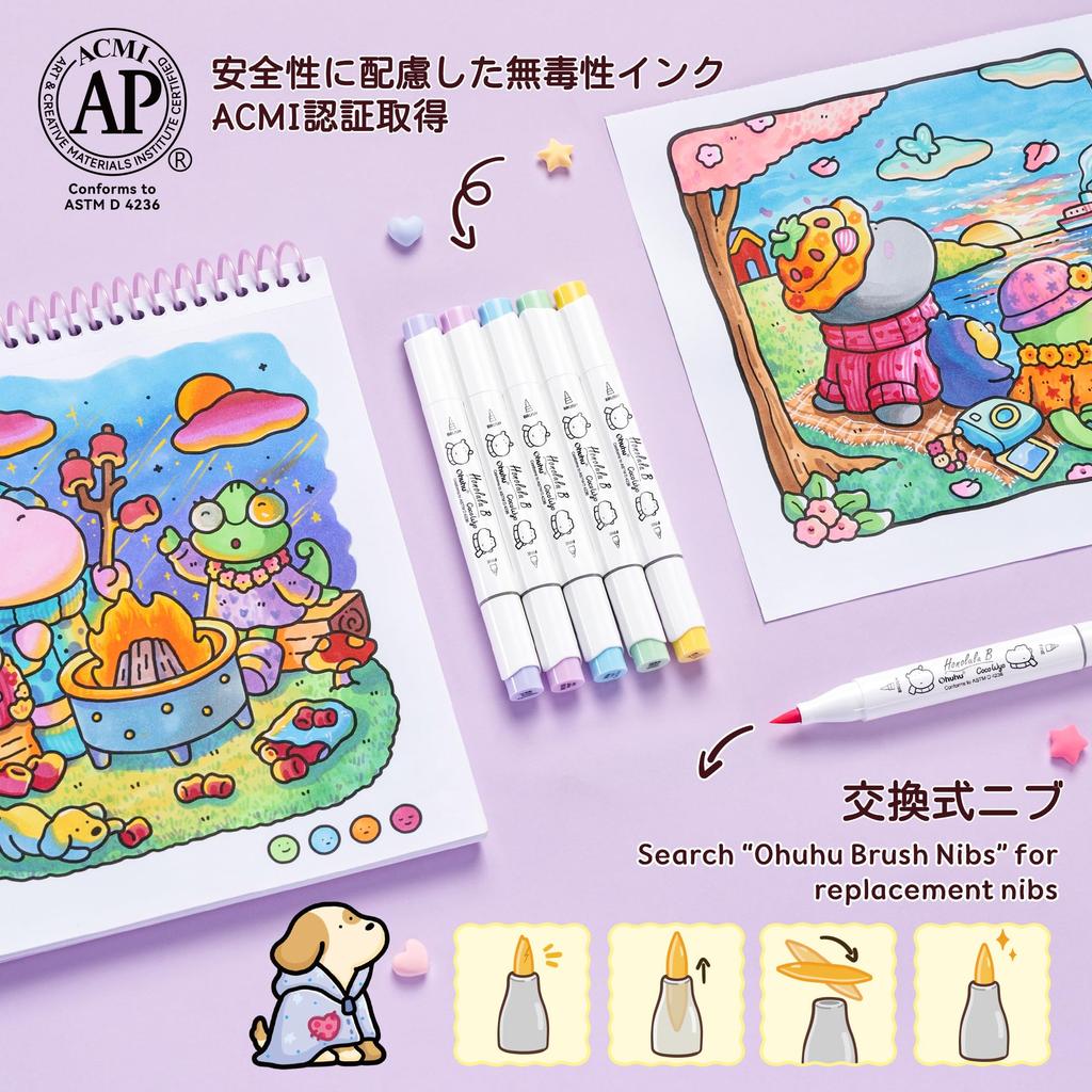 Ohuhu x Coco Wyo Honolulu B Series Alcohol Marker and Coloring Set