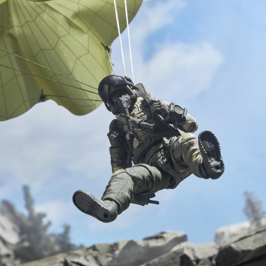 Joe Classified Series 60th Anniversary Action Pilot Halo Altitude Low Action Figure with Parachute 18 Accessories G.I. - (High Opening) Jumper, 6-Inch