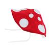 Lovely Mushroom Hat With Adjustable Neckties Soft Polyester Costume Accessory Headwear For RolePlay Halloween Party