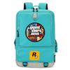 Stylish Printed Backpack Teens 14-inch Laptop Compartment Oxford Fabric Breathable Padded Straps School Daily Use