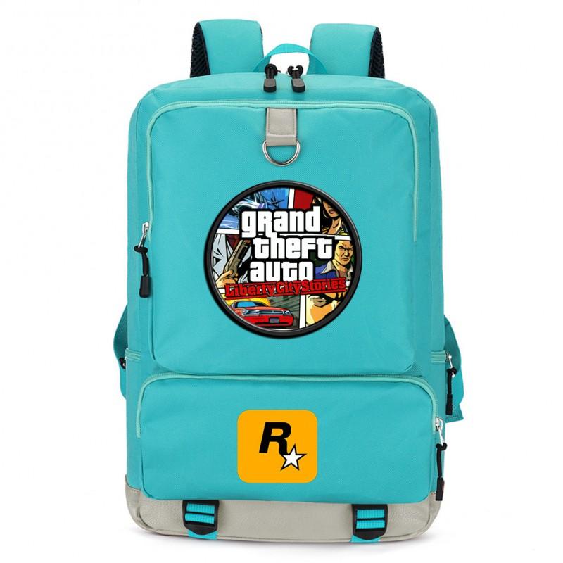 Stylish Printed Backpack Teens 14-inch Laptop Compartment Oxford Fabric Breathable Padded Straps School Daily Use