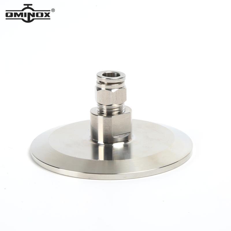 Pneumatic Tube Connector SS304 SS316L Tri Clamp TC25.2MM-77.5MM air hose fittings PC 4MM-16MM Stainless SteelClamp Push In Quick