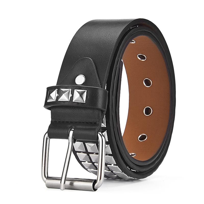 Rivet Belt Fashion All-Match Pin Buckle Punk Belts For Women Trend Decorative Waistband Unisex For Jeans Waistband