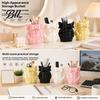 Student Desk Accessories Cute Bow Puffer Jacket Pen Holder, 3D Printed Desktop Organizer, Decorative Makeup Tool Organizer Brush Cup, Creative Storage