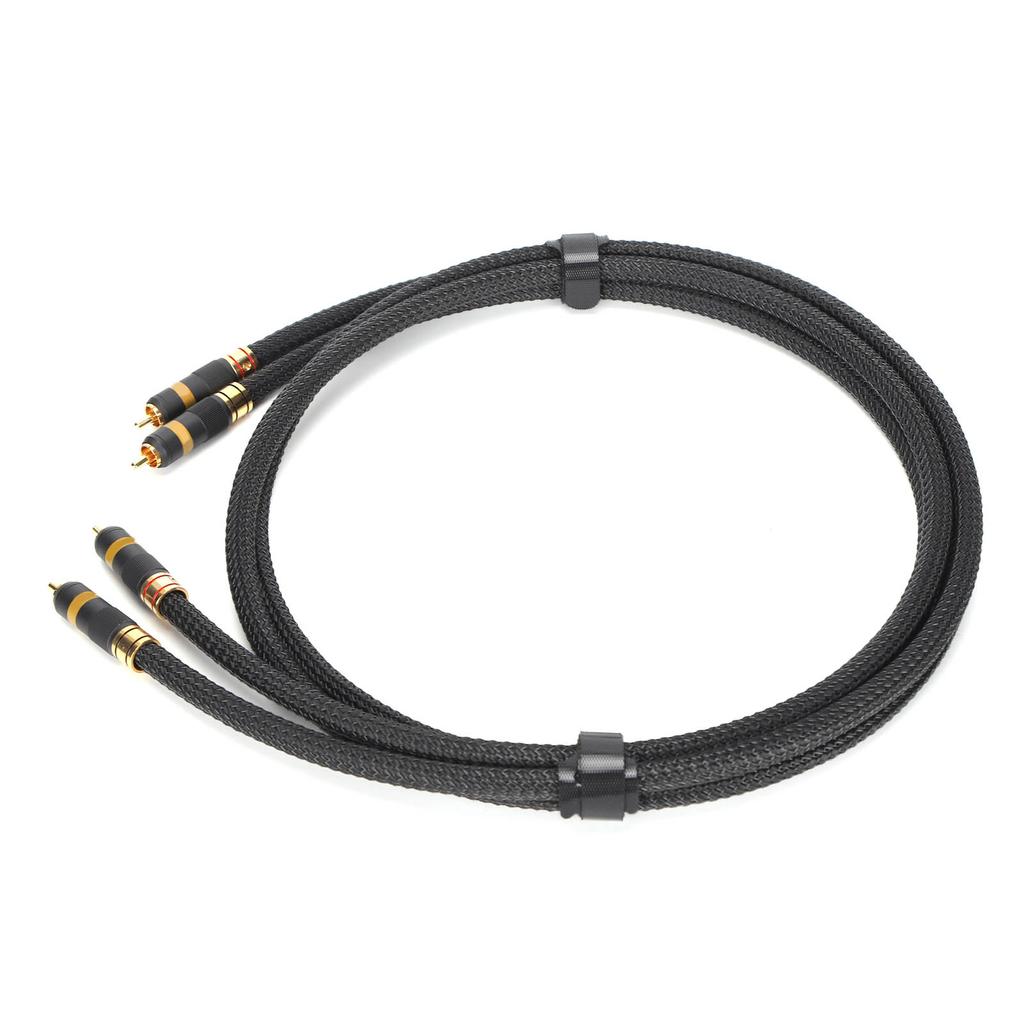 Monoso A202R o Кабель Чистая медь Посеребренная Двойная Головка Лотоса 2RCA Сигнальный Кабель для