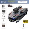 Новый S115 RC Дрон 8K Профессиональный трехкамерный широкоугольный позиционер для предотвращения препятствий Бесщеточный двигатель Складной квадрокоптер Подарочная игрушка