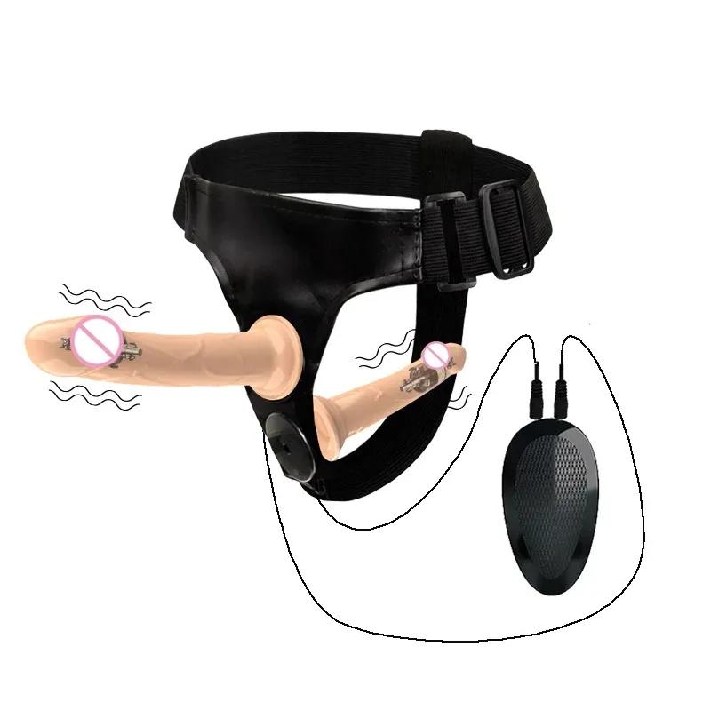 RTET Double Penis Pants Realistic Dildo Vibrator Big Dick G Spot Stimulator Vagina Massager Adult Sex Toys for Woman Lesbian 18